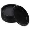Boardwalk Hi-Impact Plastic Dinnerware, Plate, 10" dia, Black, 125/Sleeve, 4 Sleeves/Carton