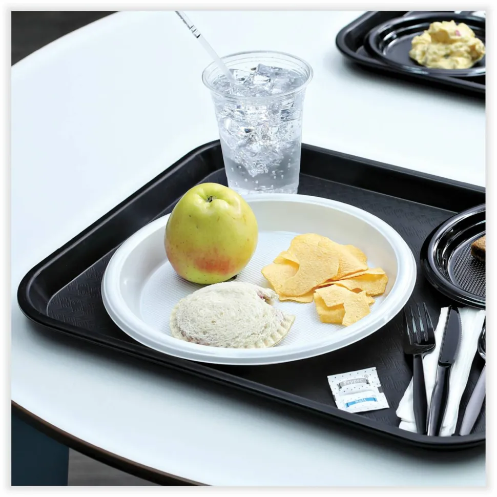 Boardwalk Hi-Impact Plastic Dinnerware, Plate, 10" dia, White, 500/Carton