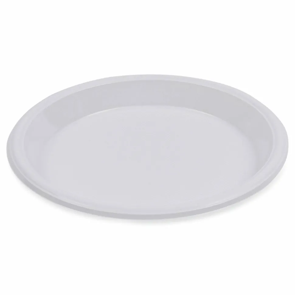 Boardwalk Hi-Impact Plastic Dinnerware, Plate, 10" dia, White, 500/Carton