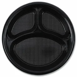 Boardwalk Hi-Impact Plastic Dinnerware, 3-Compartment Plate, 10