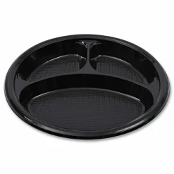Boardwalk Hi-Impact Plastic Dinnerware, 3-Compartment Plate, 10