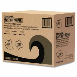 Boardwalk Hydrospun Wipers, 1-Ply, 9.75 x 16.75, White, 126/Box, 10 Boxes/Carton