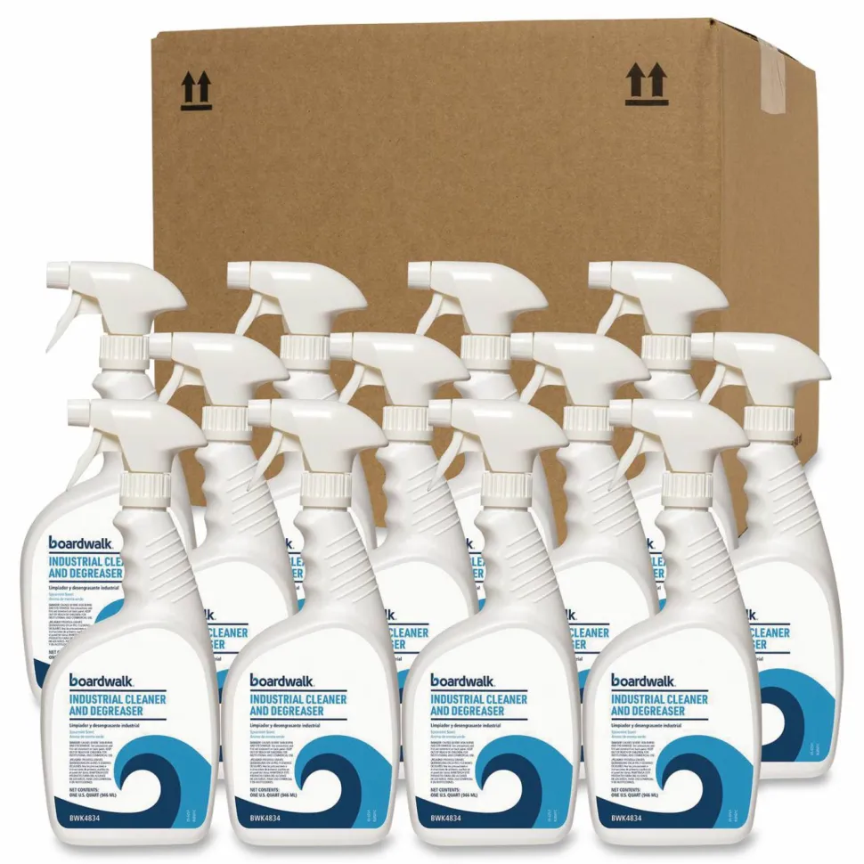 Boardwalk Industrial Cleaner and Degreaser, 32 oz Bottle, 12/Carton