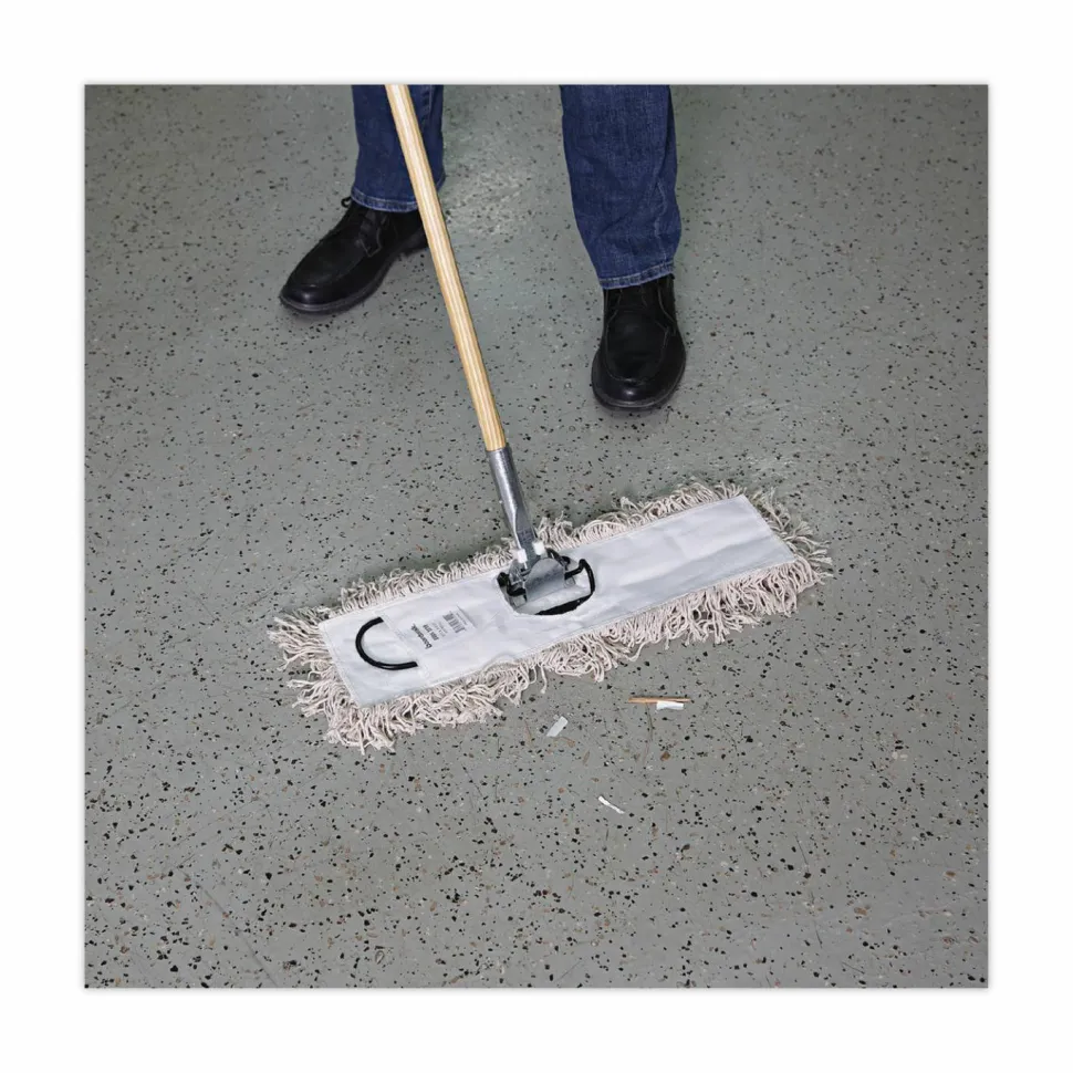 Boardwalk Industrial Dust Mop Head, Cotton, 18 x 3, White