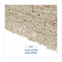 Boardwalk Industrial Dust Mop Head, Cotton, 36 x 3, White