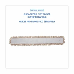 Boardwalk Industrial Dust Mop Head, Hygrade Cotton, 60 x 5, White