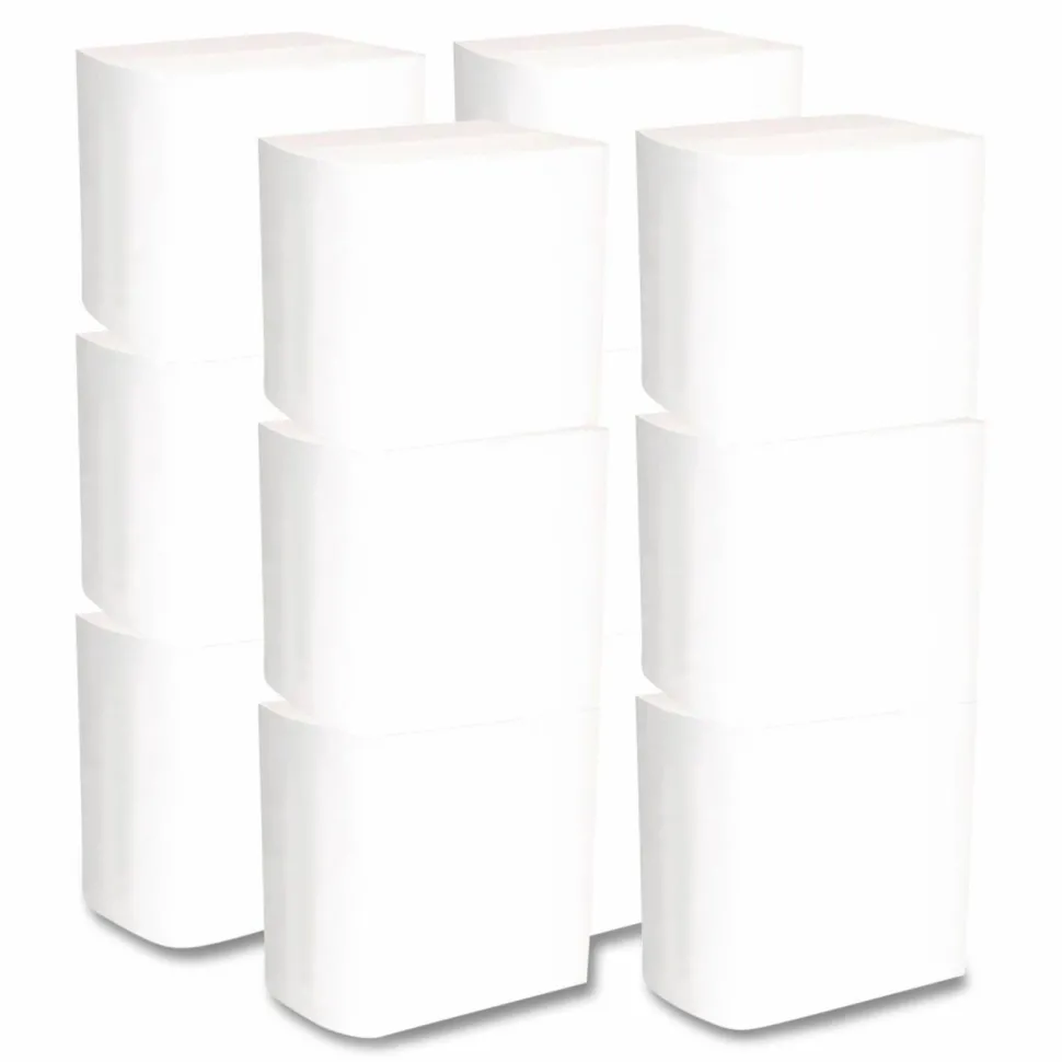 Boardwalk Interfold Napkins, 1-Ply, 8.8 x 6.3, White, 500/Pack, 12 Packs/Carton
