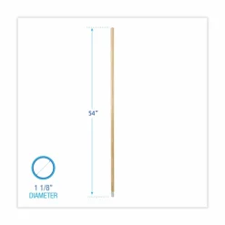 Boardwalk Lie-Flat Screw-In Mop Handle, 1.13