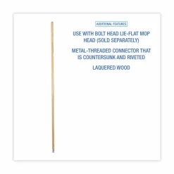 Boardwalk Lie-Flat Screw-In Mop Handle, 1.13