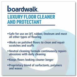 Boardwalk Luxury Floor Cleaner and Protectant, Lemon Scent, 1 gal Bottle, 4/Carton