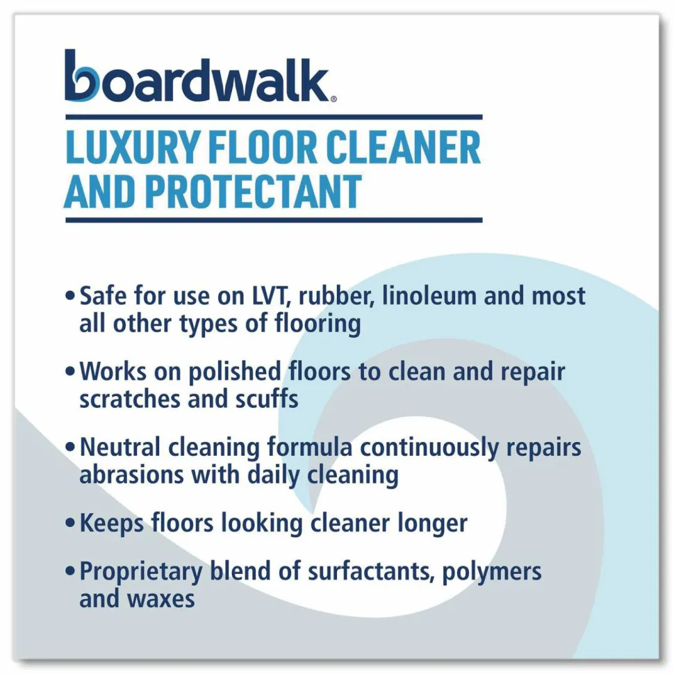 Boardwalk Luxury Floor Cleaner and Protectant, Lemon Scent, 1 gal Bottle, 4/Carton