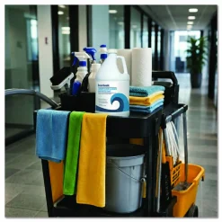 Boardwalk Luxury Floor Cleaner and Protectant, Lemon Scent, 1 gal Bottle, 4/Carton