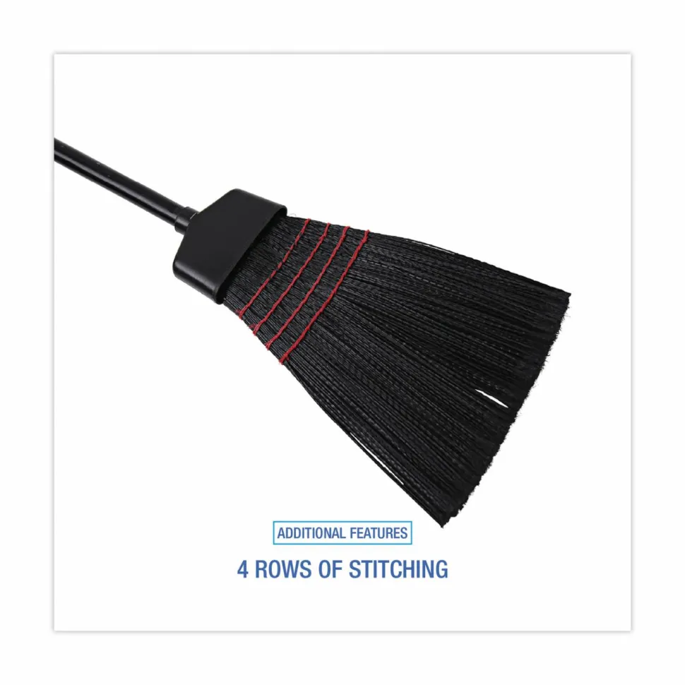 Boardwalk Maid Broom, Plastic Bristles, 54" Overall Length, Dozen