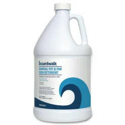 Boardwalk Manual Pot and Pan Dish Detergent, Fresh Breeze Scent, 1 gal Bottle, 4/Carton