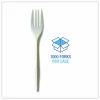 Boardwalk Mediumweight Polypropylene Cutlery, Fork, 5.51", Plastic, White, 1,000/Carton