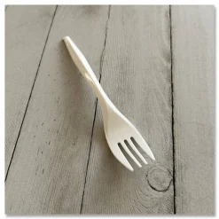 Boardwalk Mediumweight Polypropylene Cutlery, Fork, 5.51", Plastic, White, 1,000/Carton