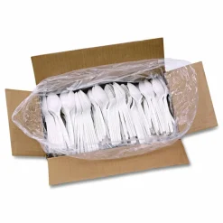 Boardwalk Mediumweight Polypropylene Cutlery, Spoon, 5.31