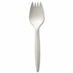 Boardwalk Mediumweight Polypropylene Cutlery, Spork, Plastic, White, 1000/Carton