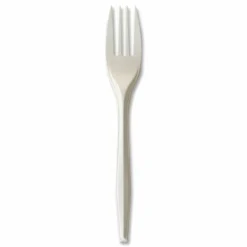 Boardwalk Mediumweight Wrapped Polypropylene Cutlery, Fork, 5.51", Plastic, White, 1,000/Carton