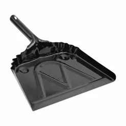 Boardwalk Metal Dust Pan, 12 x 14, 5" Handle, 20-Gauge Steel, Black