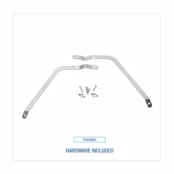 Boardwalk Metal Handle Braces, Large, Fits 24" to 48" Floor Sweeps, 0.5 x 17 x 12