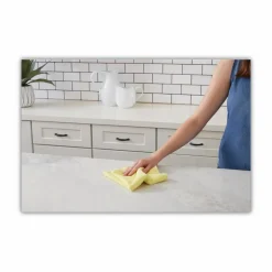 Boardwalk Microfiber Cleaning Cloths, 16 x 16, Yellow, 24/Pack