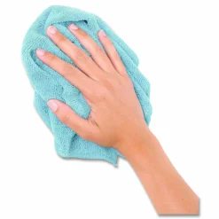 Boardwalk Microfiber Cleaning Cloths, 12 x 12, Blue, 12/Pack