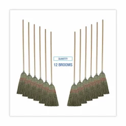 Boardwalk Mixed Fiber Maid Broom, Mixed Fiber Bristles, 55