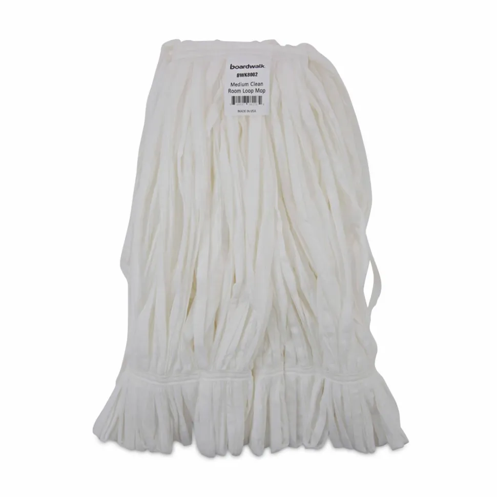 Boardwalk Mop Head, Looped, Enviro Clean With Tailband, Cotton/Synthetic, Medium, White, 12/Carton