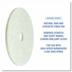 Boardwalk Natural Burnishing Floor Pads, 24