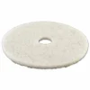 Boardwalk Natural Burnishing Floor Pads, 19" Diameter, White, 5/Carton