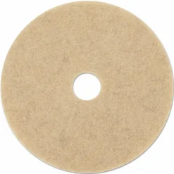 Boardwalk Natural Hog Hair Burnishing Floor Pads, 17" Diameter, Tan, 5/Carton