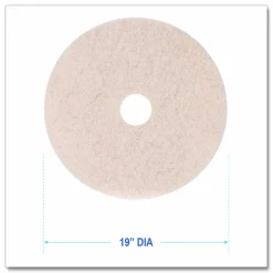 Boardwalk Natural Hog Hair Burnishing Floor Pads, 19