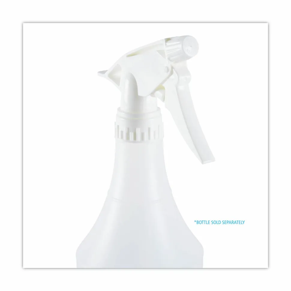 Boardwalk Non-Leaking Trigger Sprayer 300ES, 9.5" Tube, Fits 32 oz Bottles, White, 24/Carton