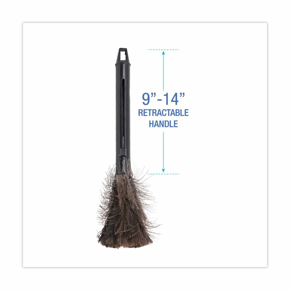 Boardwalk Ostrich Feather Duster, 9" to 14" Retractable Plastic Handle