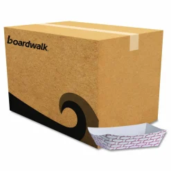 Boardwalk Paper Food Baskets, 6 oz Capacity, 3.78 x 4.3 x 1.08, Red/White, 1,000/Carton