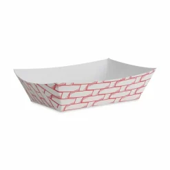 Boardwalk Paper Food Baskets, 2 lb Capacity, Red/White, 1,000/Carton