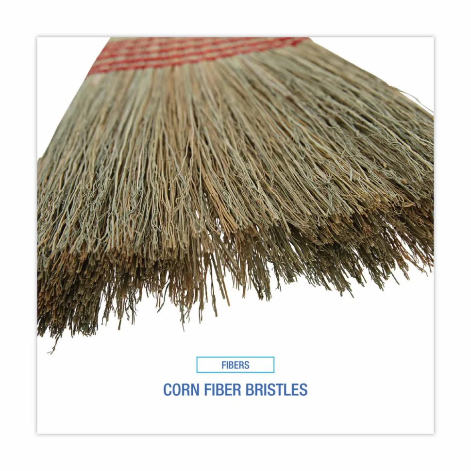 Boardwalk Parlor Broom, Corn Fiber Bristles, 55" Overall Length, Natural