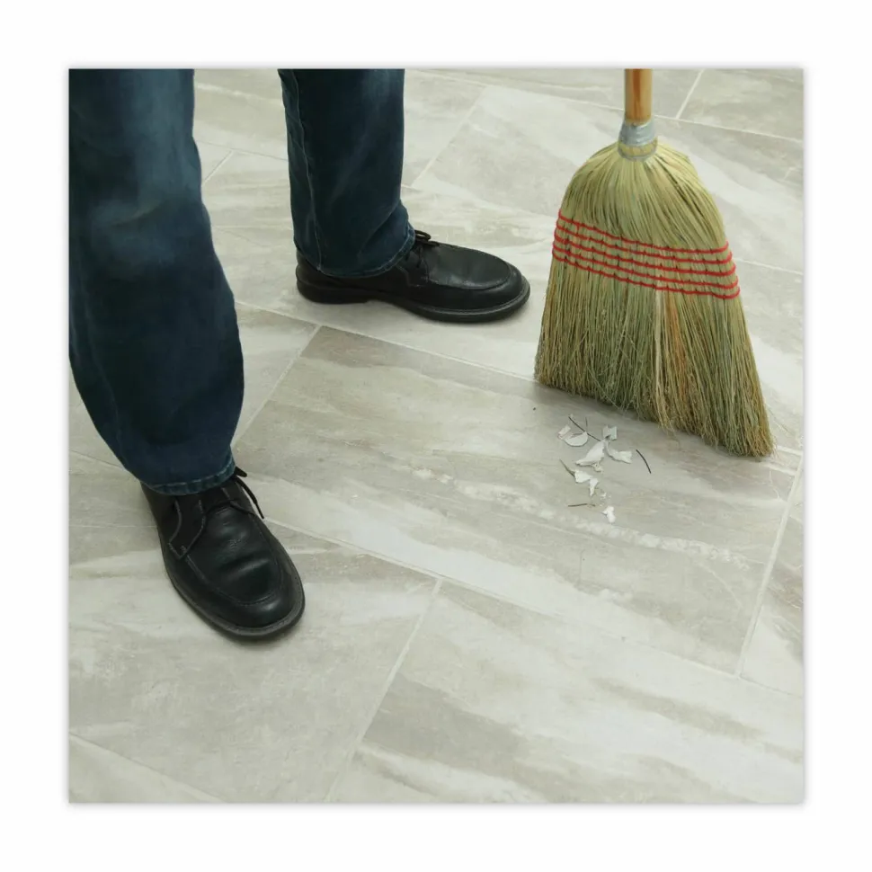 Boardwalk Parlor Broom, Corn Fiber Bristles, 55" Overall Length, Natural