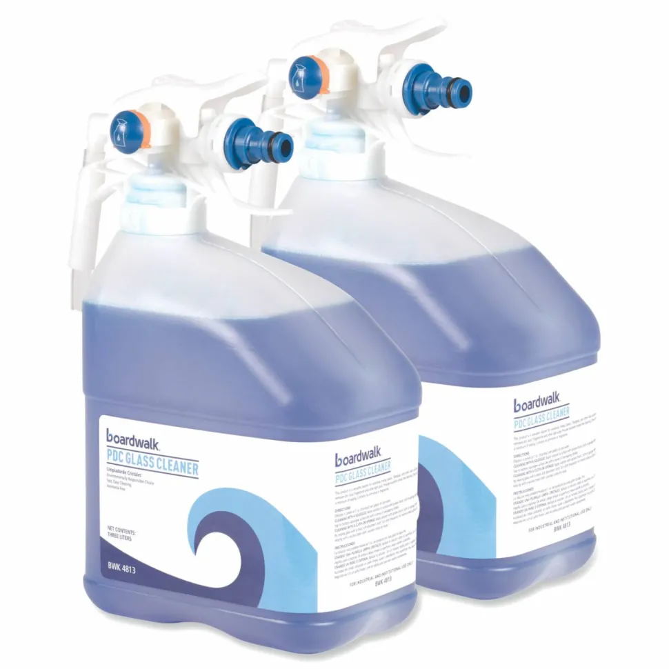 Boardwalk PDC Glass Cleaner, Unscented, 3 L Bottle, 2/Carton
