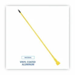 Boardwalk Plastic Jaws Mop Handle for 5" Wide Mop Heads, 1" dia x 60", Yellow