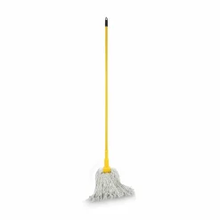 Boardwalk Plastic Jaws Mop Handle for 5" Wide Mop Heads, 1" dia x 60", Yellow