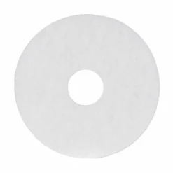 Boardwalk Polishing Floor Pads, 13" Diameter, White, 5/Carton
