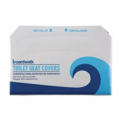 Boardwalk Premium Half-Fold Toilet Seat Covers, 14.17 x 16.73, White, 250/Sleeve, 4 Sleeves/Carton