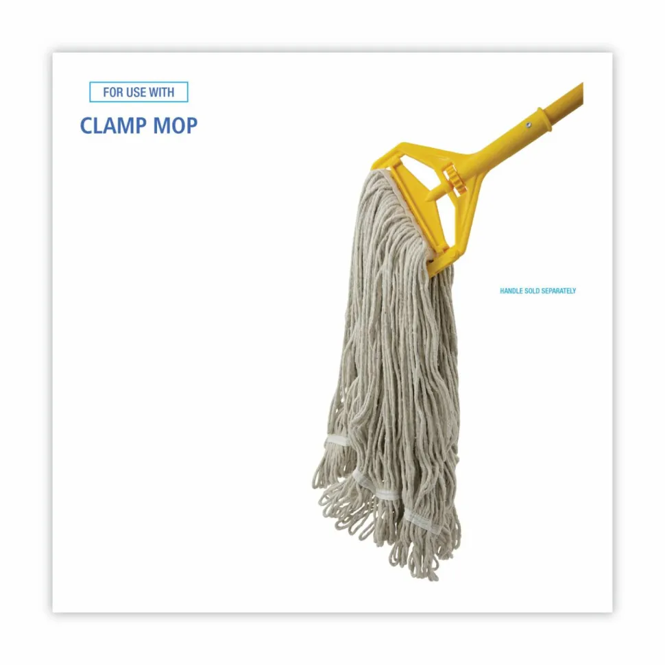 Boardwalk Pro Loop Web/Tailband Wet Mop Head, Cotton, 24 oz., White