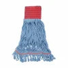 Boardwalk Pro Loop Web/Tailband Mop Head, Cotton/Polyester/Rayon, Large, Blue, 12/Carton