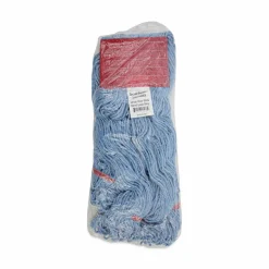 Boardwalk Pro Loop Web/Tailband Mop Head, Cotton/Polyester/Rayon, Large, Blue, 12/Carton