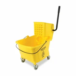 Boardwalk Pro-Pac Side-Squeeze Wringer/Bucket Combo, 35 qt, Yellow/Silver