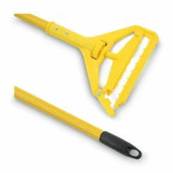 Boardwalk Quick Change Side-Latch Plastic/Aluminum Mop Handle, 60″, Yellow