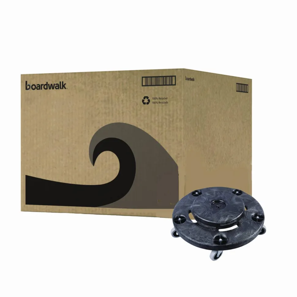 Boardwalk Refuse Container Utility Dolly, 300 lb Capacity, 18.25" Diameter, Gray